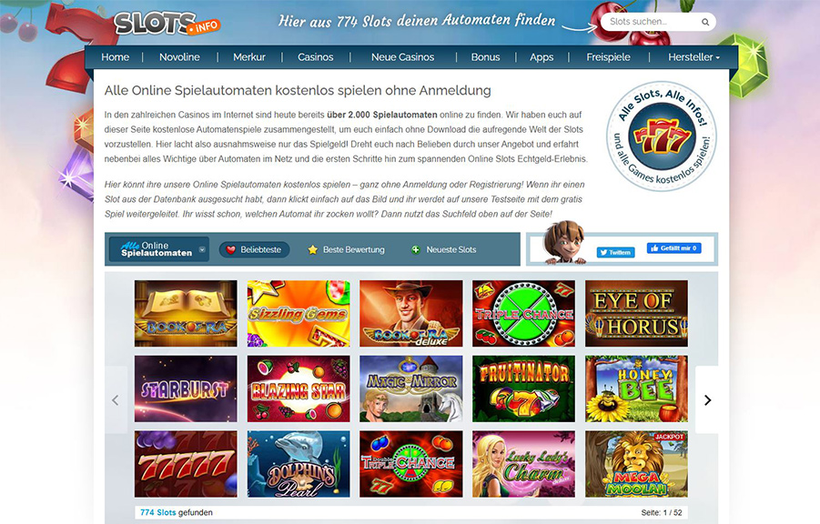 Testportale wie Slots.info/de bieten objektive und seriöse Test von Spielautomaten